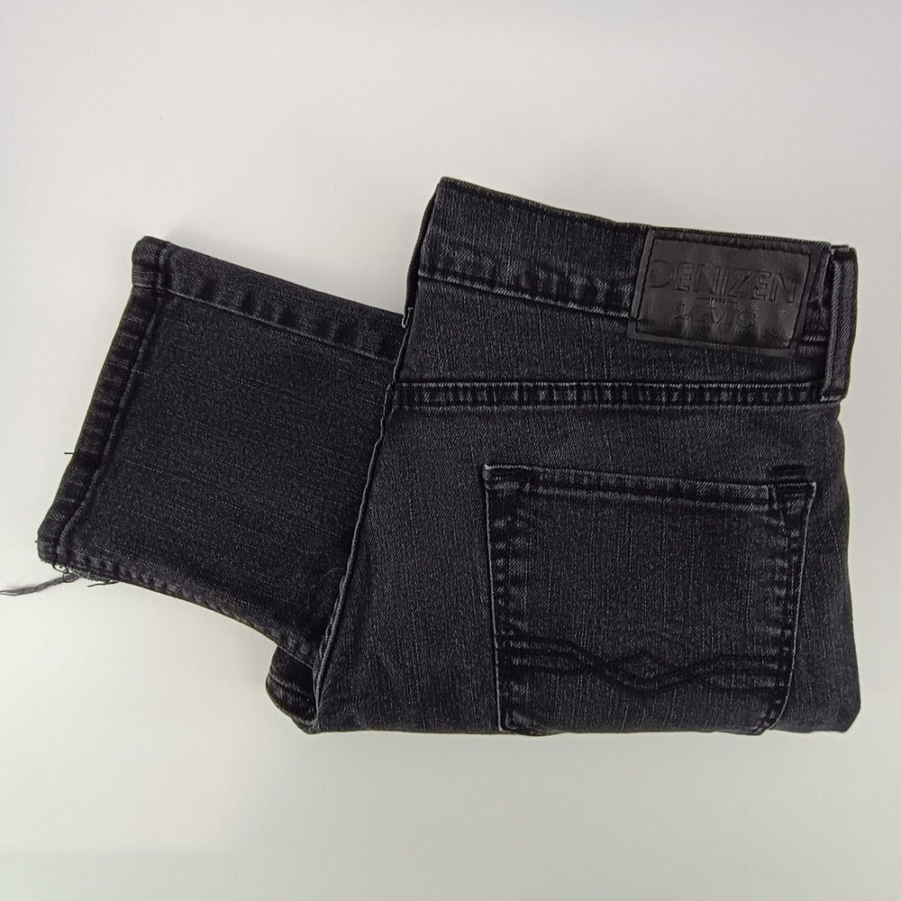 Denizen Levi's Jeans Women 32x30 Black 216 Skinny Fit Frayed Hem Edgy Casual